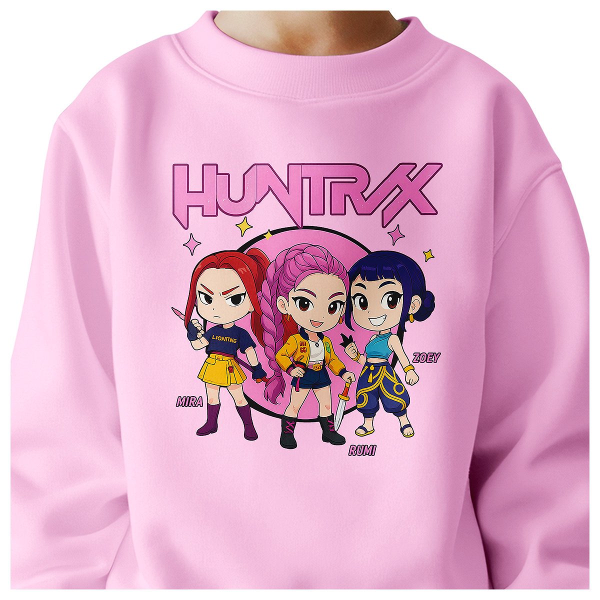 BLUZA DZIECIĘCA KPOP DEMON HUNTERS HUNTRIX 134-140 BAWEŁNIANA JAKOŚĆ