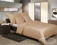 Pościel - Pościel 5 el. satynowa 160x200 Gold beżowy Matex - miniaturka - grafika 1
