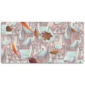 Podkładki na biurko - Ochronna mata na biurko Jesienne miasto 120x60 cm, Dywanomat - miniaturka - grafika 1