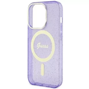 Guess GUHMP14XHCMCGU do Apple iPhone 14 Pro Max 6,7" purpurowy/purple hardcase Glitter Gold MagSafe - Etui i futerały do telefonów - miniaturka - grafika 6