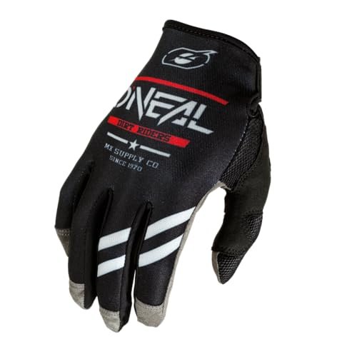 O'NEAL Rękawice Rowerowe i Motocrossowe MX MTB DH Downhill Freeride Trwałe i elastyczne materiały, wentylowana dłoń Mayhem Glove Squadron V.22 Dorośli Black Grey XL