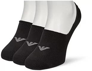 Emporio Armani Skarpety niewidoczne męskie, 3-pak, Czarny, S-M - Skarpetki damskie - miniaturka - grafika 1