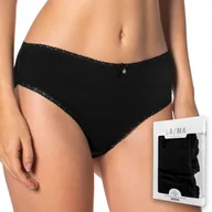 Majtki damskie - Figi damskie koronkowe gładkie 2-pak 4000BI02 - S - miniaturka - grafika 1