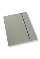 Teczki i skoroszyty - Teczka A4 z gumką lakier szara 350gsm (10szt) - miniaturka - grafika 1