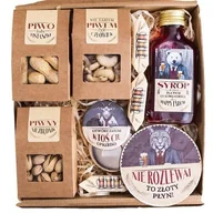 Zestawy upominkowe - ZESTAW prezentowy dla mężczyzny CHŁOPAKA TATY urodziny 18-99 syrop przekąski - miniaturka - grafika 1