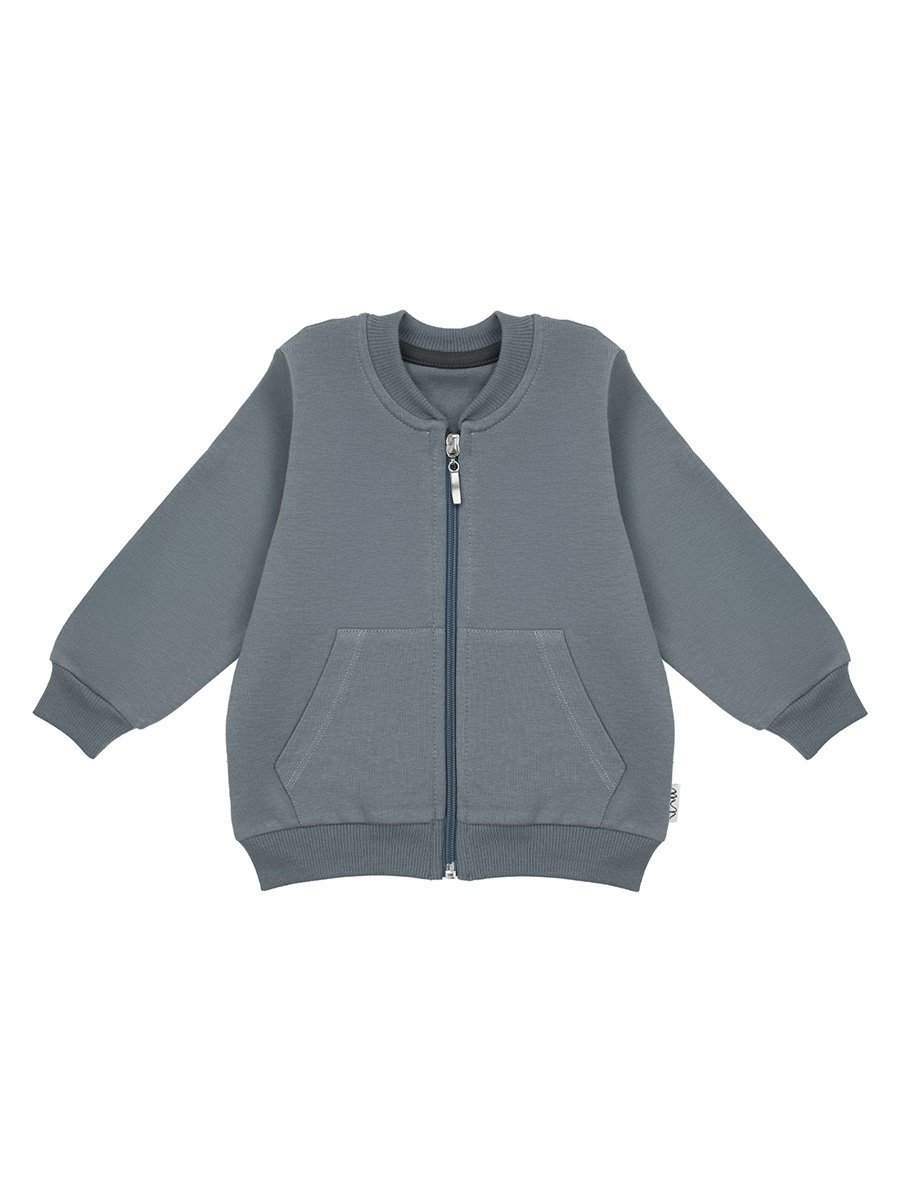 Chłopięca bluza bomberka ze stójką szara Nicol,r.68