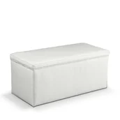 Pufy i podnóżki - Dekoria.pl Dekoria.pl Skrzynia tapicerowana śmietankowa biel 120 × 40 × 40 cm Loneta 526-133-02 - miniaturka - grafika 1