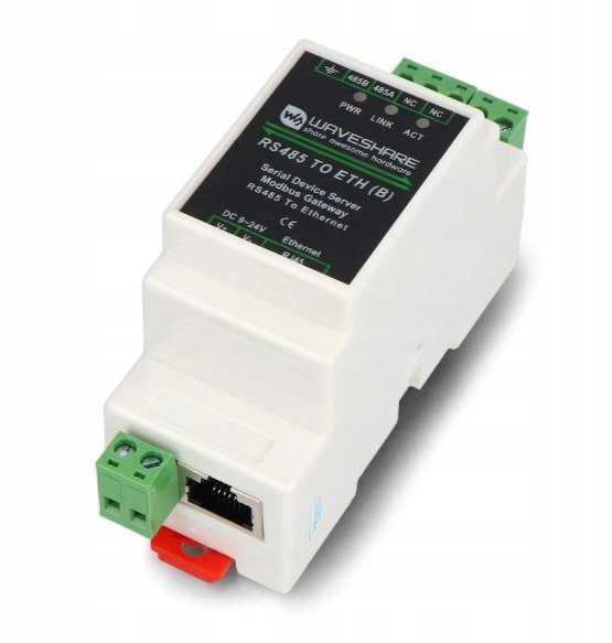 Konwerter światłowodowy Waveshare RS485/RJ45 konwerter - TCP/IP do portu szeregowego