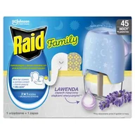 Zwalczanie i odstraszanie szkodników - Elektrofumigator z płynem 27 ml lawenda RAID Family - miniaturka - grafika 1