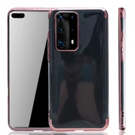 Etui i futerały do telefonów - Etui na telefon komórkowy Huawei P40 Pro Rose Pink - Clear - TPU Silicone Case Backcover w przezroczystym kolorze Rose Pink - miniaturka - grafika 1