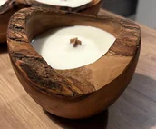 Świece - Naturalna świeca sojowa w drewnie oliwnym DORO-12 - miniaturka - grafika 1