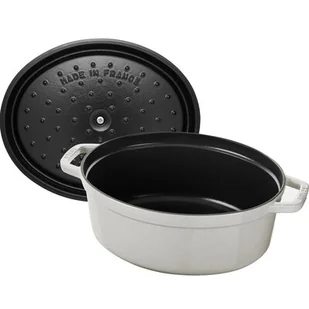 Staub Garnek żeliwny owalny La Cocotte 4,2 L biała trufla 40501-415-0 - Garnki - miniaturka - grafika 1