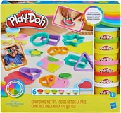 Figurki dla dzieci - Zestaw kreatywny Play Doh Ciastolina foremki kształty 6 tub masa plastyczna - miniaturka - grafika 1