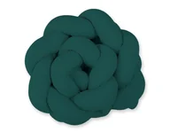 Ochraniacze do łóżeczka - Ochraniacz warkocz pleciony do łóżeczka - butelkowa zieleń - miniaturka - grafika 1