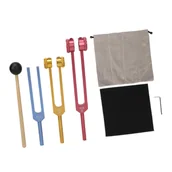 Zestawy sztućców - Tuning widelec zestaw do leczenia z klapką 3 kolory ważone terapia dźwiękiem medyczny tuning widelec z klapką - miniaturka - grafika 1