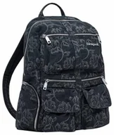 Torebki damskie - Desigual Back_Whiskey, Akcesoria dżinsowe Backpack Big Women, Medium, Czarny (Black), M - miniaturka - grafika 1