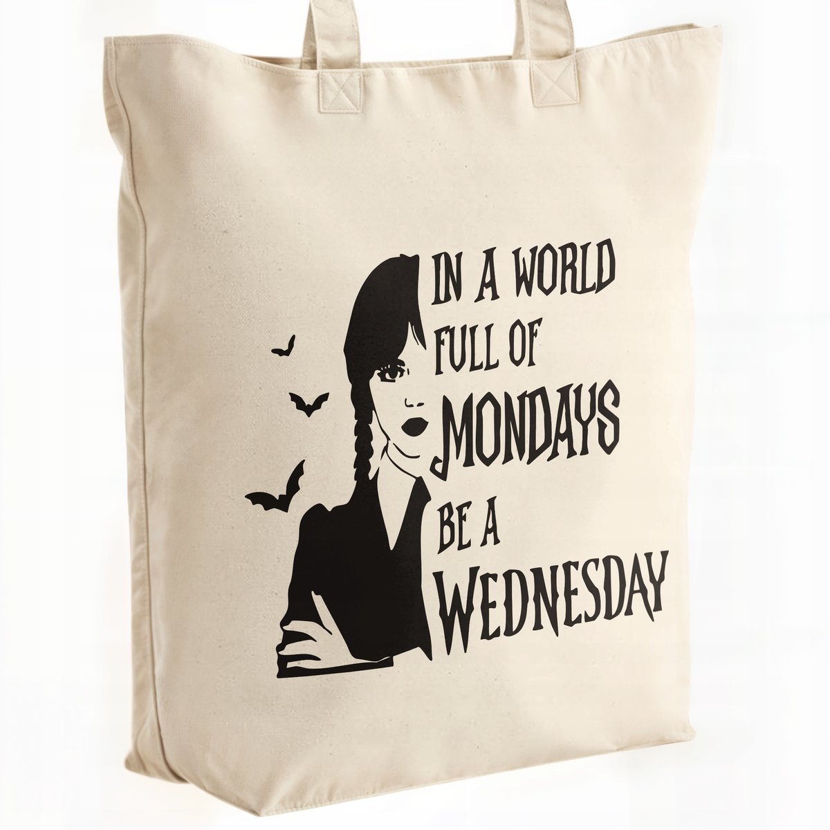 Torba bawełniana premium na zakupy Nevermore Wednesday Dla Fanów