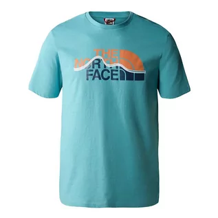 Koszulki sportowe męskie - Koszulka The North Face Mountain Line 0A7X1NITW1 - niebieska - grafika 1