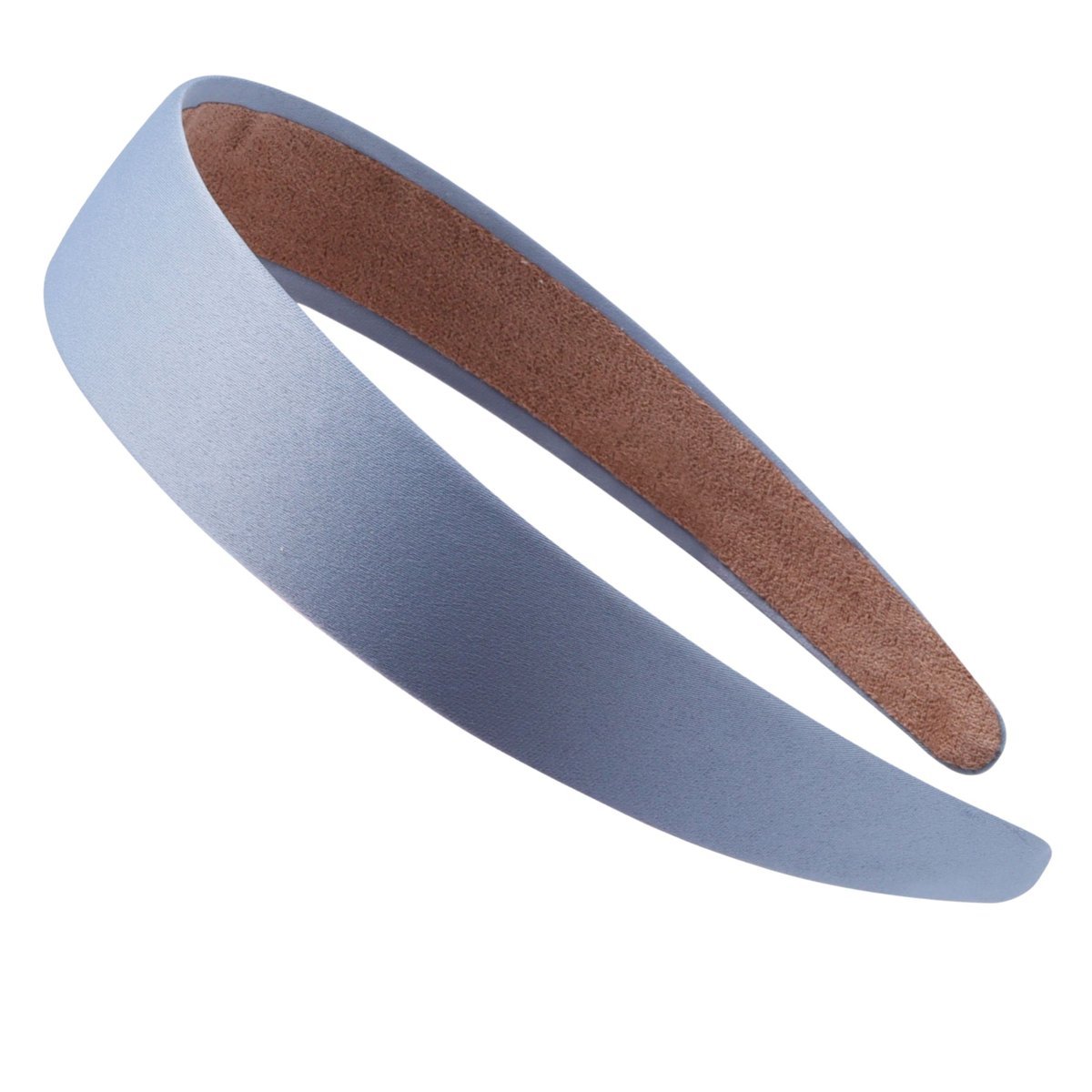 Opaska do włosów Szara na Głowę Gładka Satynowa Szeroka Lekka i Trwała