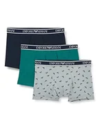 Paski - Emporio Armani mężczyźni Emporio Armani Mężczyźni 3-pak Core pasek z logo Boxer Bokserki, Morski/Pr.monum/medit, S - miniaturka - grafika 1
