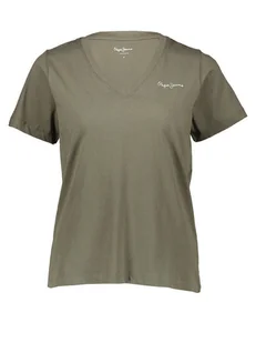 Pepe Jeans Koszulka w kolorze khaki - Koszulki i topy damskie - miniaturka - grafika 1