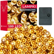 Oświetlenie świąteczne - Lampki świąteczne 100 led biały ciepły 8,5 m oświetlenie choinkowe - miniaturka - grafika 1