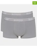 Majtki męskie - Sloggi Bokserki (2 pary) w kolorze szarym - miniaturka - grafika 1