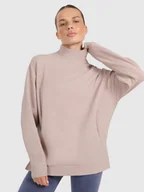 Bluzy damskie - Bluza dresowa do jogi i pilatesu damska 4F 4FWAW25TFSWF589-83S Brązowy M - miniaturka - grafika 1