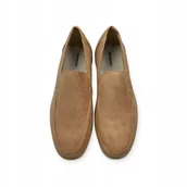 Mokasyny męskie - Mokasyny męskie zamszowe Old Money 43 - miniaturka - grafika 1