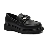 Buty dla dziewczynek - Patrizia Pepe Skórzane loafersy - miniaturka - grafika 1