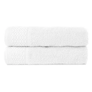 Ręcznik 30 x 50 Kąpielowy Bawełna Solano Biały - Ręczniki - miniaturka - grafika 2