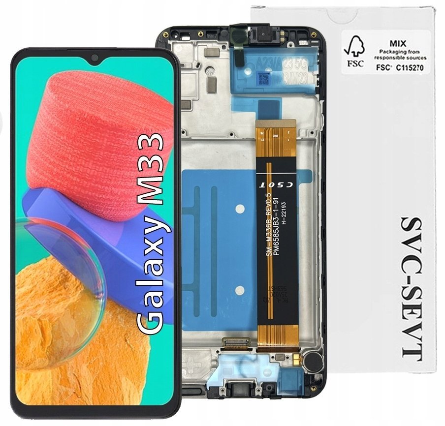 UTS-Group Wyświetlacz Do Samsung Galaxy M33 5G M336 Ramka Oryginał LCD Ekran