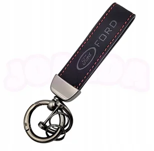 BRELOK DO KLUCZY breloczek samochodowy logo FORD ALCANTARA skóra PREMIUM - Akcesoria motoryzacyjne - miniaturka - grafika 1