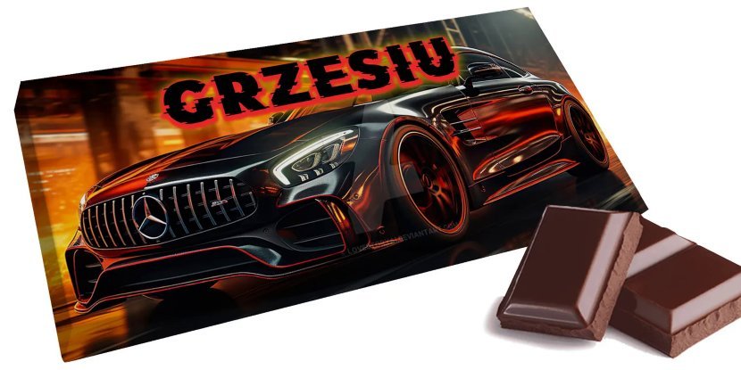 Czekolada MERCEDES BENZ AMG - Słodki prezent na Twoje imię Personalizowana