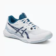 Buty sportowe damskie - Buty do piłki ręcznej damskie ASICS Gel-Tactic white/indigo blue - miniaturka - grafika 1