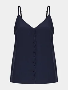 NAF NAF Top Ilina C1 YHNC26 Granatowy Regular Fit - Koszulki i topy damskie - miniaturka - grafika 1