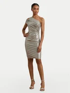 Sukienki - LAUREN RALPH LAUREN Sukienka koktajlowa 253970802001 Srebrny Slim Fit - miniaturka - grafika 1