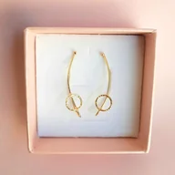 Kolczyki - Komplet kolczyk- nausznica Koło Gold pozłacane srebro - miniaturka - grafika 1