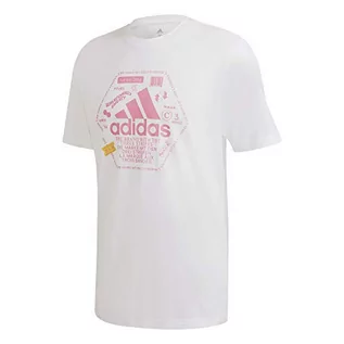 Koszulki męskie - Adidas Męski T-shirt Snack Bos biały biały XS GE4657 - grafika 1