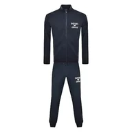 Bluzy męskie - Emporio Armani Męska bluza zapinana na zamek Iconic Terry Sweater+spodnie (2 sztuki), morski, XXL - miniaturka - grafika 1