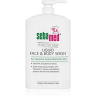 Kosmetyki do kąpieli - Sebamed Face & Body Wash Sensitive Skin delikatna emulsja myjąca do twarzy i ciała do skóry wrażliwej 1000 ml - miniaturka - grafika 1