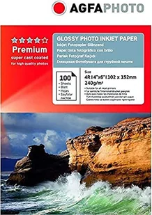 AgfaPhoto AgfaPhoto AgfaPhoto Premium Photo Glossy Paper 240 g 10x15 cm 100 Sheets AP240100A6N - Papier do drukarek - miniaturka - grafika 1