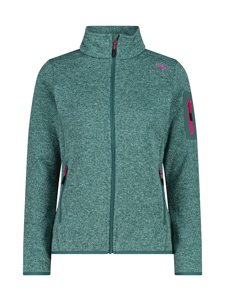 CMP Kurtka polarowa w kolorze zielonym