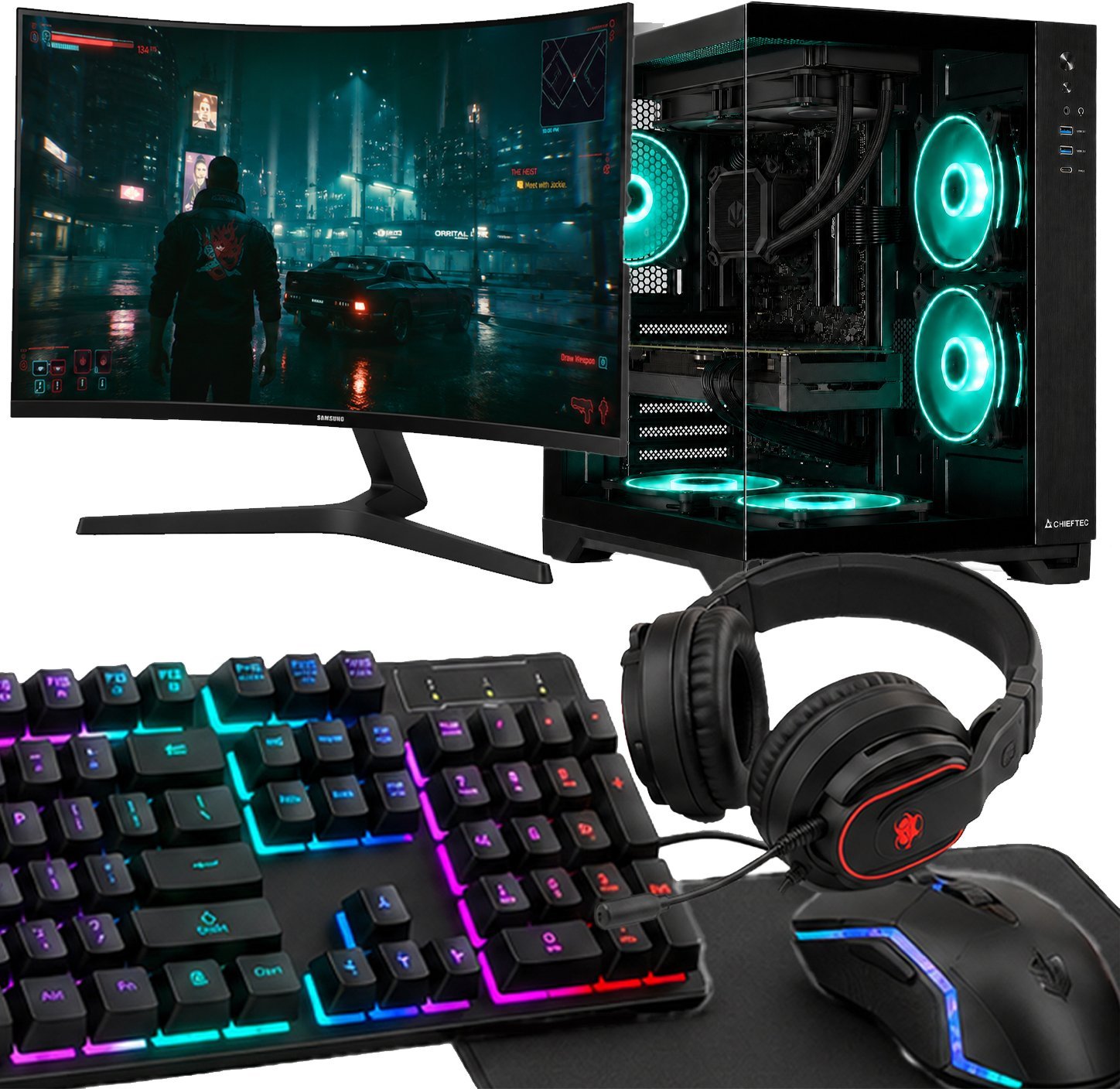 Altreo Zestaw KOMPUTER GAMINGOWY Ryzen 7 9800X3D RX 9070 16GB 2TB 16GB