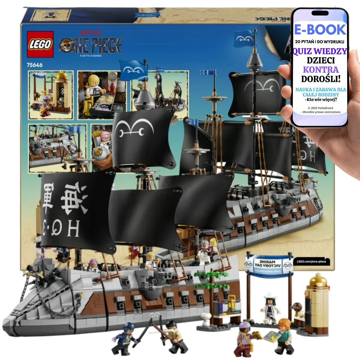 LEGO One Piece Statek Garpa Klocki Konstrukcyjne 1705el 9+ 75646