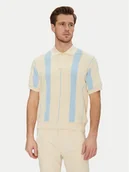 Koszulki męskie - Blend Polo 20717954 Beżowy Regular Fit - miniaturka - grafika 1