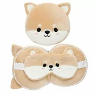 Maskotki i pluszaki - Pluszowa Poduszka Podróżna Pies Shiba Z Maseczką - miniaturka - grafika 1