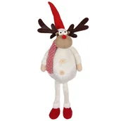 Ozdoby bożonarodzeniowe - Biały Renifer bożonarodzeniowy stojący, ozdoba świąteczna 75cm - miniaturka - grafika 1