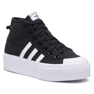 Adidas Buty Nizza Platform Mid W FY2783 Cblack/Ftwwht/Ftwwht - Buty sportowe damskie - miniaturka - grafika 1