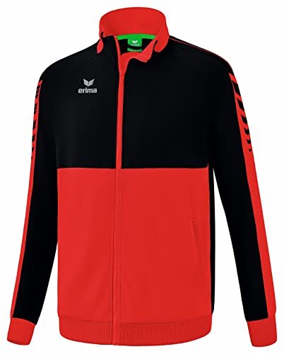 Erima Uniseks - dzieci Kurtka Six Wings Worker (1032277), czerwony/czarny, 164
